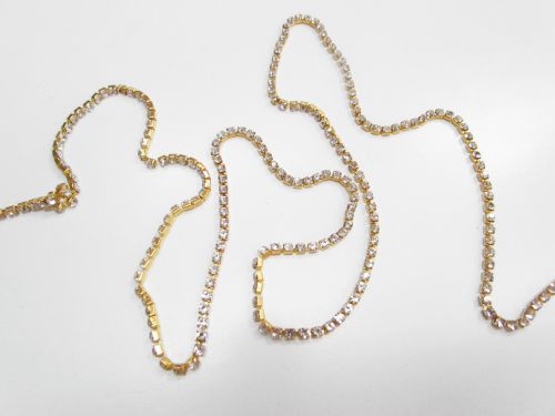 Great value 4mm Diamante Chain- Gold #T857 available to order online Australia
