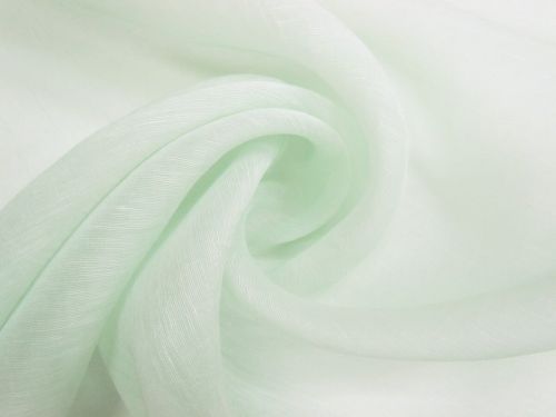Great value Silk Linen Slub Organza- Pastel Mint #13434 available to order online Australia