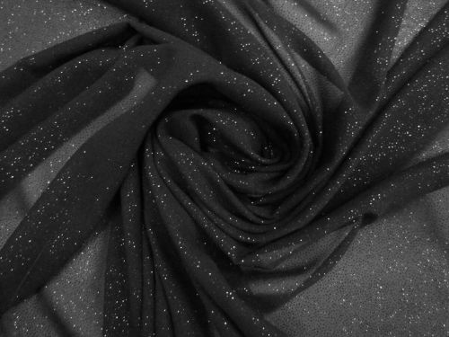 Great value Glitter Chiffon- Black #13514 available to order online Australia