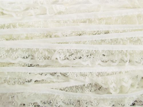 Great value 20mm Daphne Ruffled Lace Trim- Ivory #T868 available to order online Australia
