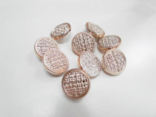Great value 25mm Tweed Texture Button- Light Gold FB686 available to order online Australia