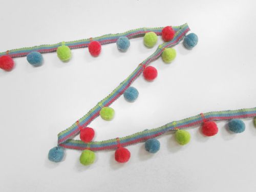 Great value 30mm Gelato Pom Pom Trim- Fruity #T949 available to order online Australia