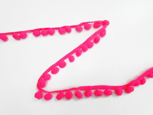Great value 22mm Pom Pom Trim- Fluro Pink #T951 available to order online Australia