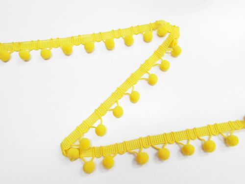 Great value 28mm Pom Pom Trim- Daffodil Yellow #T954 available to order online Australia