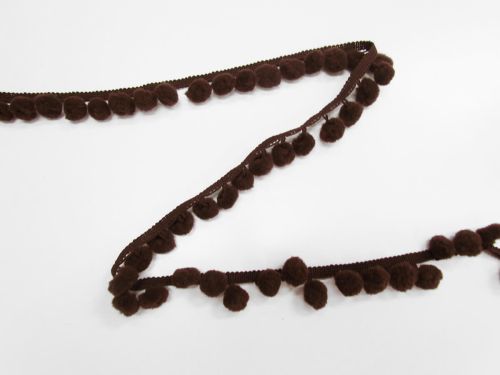 Great value 22mm Pom Pom Trim- Chocolate Brown #T959 available to order online Australia