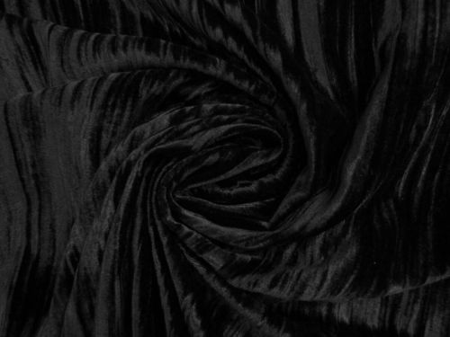 Great value Crinkle Viscose Blend Velvet- Deep Black #13661 available to order online Australia