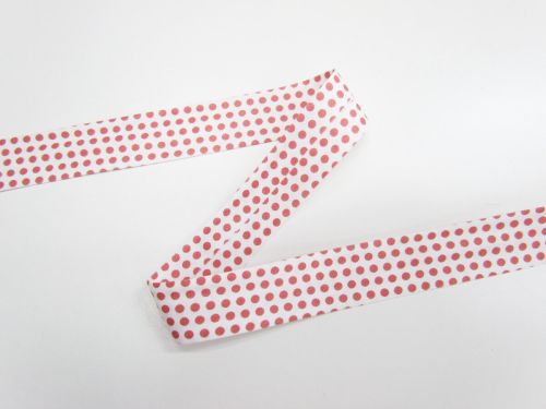 Great value 25mm Cotton Bias Binding- 1/8 Dot- Antique Red- DVBB2987 available to order online Australia