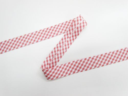 Great value 25mm Cotton Bias Binding- 1/8 Check- Antique Red- DVBB2989 available to order online Australia