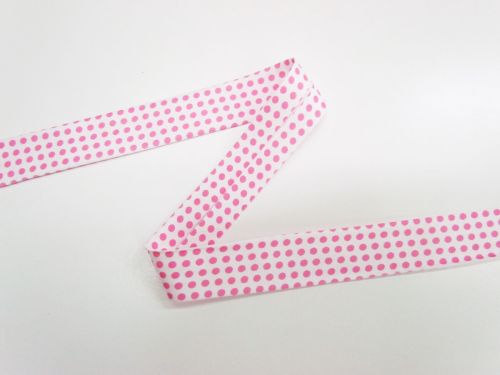 Great value 25mm Cotton Bias Binding- 1/8 Spot- Light Pink- DVBB2942 available to order online Australia