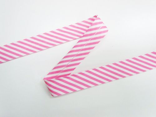 Great value 25mm Cotton Bias Binding- 1/8 Stripe- Light Pink- DVBB2945 available to order online Australia