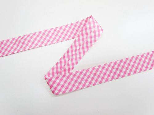 Great value 25mm Cotton Bias Binding- 1/8 Check- Light Pink- DVBB2944 available to order online Australia