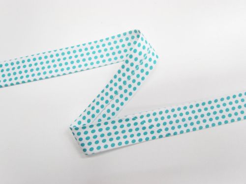 Great value 25mm Cotton Bias Binding- 1/8 Spot- Barrier Blue- DVBB2951 available to order online Australia