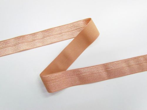 Great value 25mm Shiny Fold Over Elastic- Pecan Brown #T966 available to order online Australia