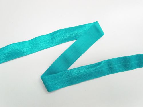 Great value 25mm Shiny Fold Over Elastic- Tornado Blue #T969 available to order online Australia