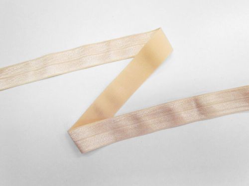 Great value 25mm Shiny Fold Over Elastic- Nude #T973 available to order online Australia