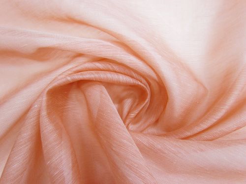 Great value Silk Linen Slub Organza- Salmon Pink #13759 available to order online Australia