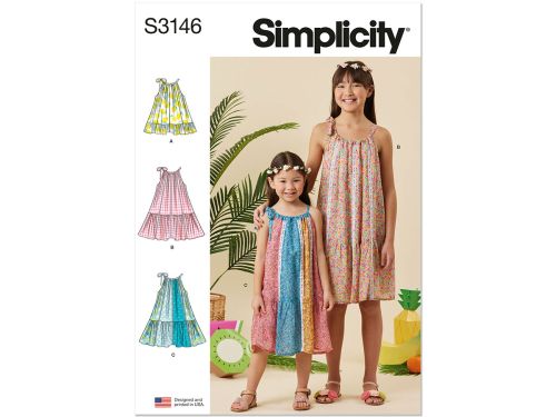 Great value Simplicity Pattern S3146 CHILD / GIRL DRESS- Size HH (3-4-5-6) available to order online Australia