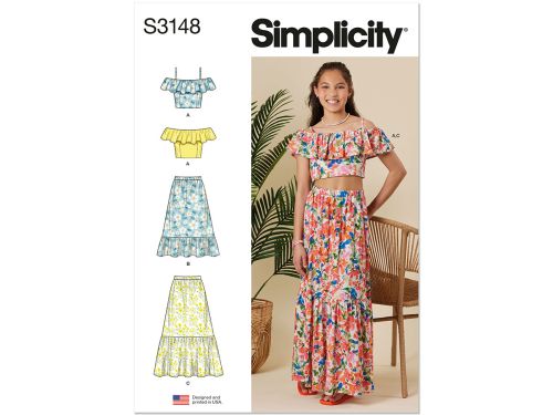 Great value Simplicity Pattern S3148 GIRL/GIRL SPORTSWEAR- Size A (7-8-10-12-14) available to order online Australia