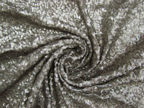 Great value Embroidered Sequins On Stretch Mesh- Antique Silver #13849 available to order online Australia