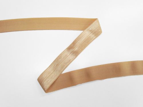 Great value 25mm Shiny Fold Over Elastic- Tan #T975 available to order online Australia