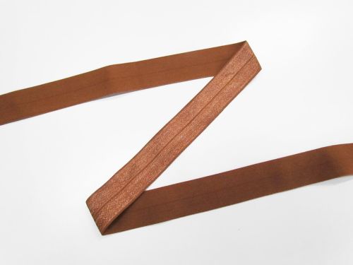 Great value 25mm Shiny Fold Over Elastic- Cappuccino #T977 available to order online Australia