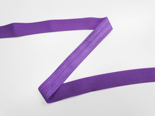 Great value 25mm Shiny Fold Over Elastic- Purple #T983 available to order online Australia