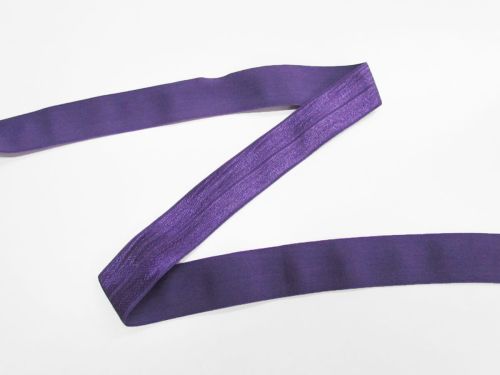 Great value 25mm Shiny Fold Over Elastic- Plum #T984 available to order online Australia