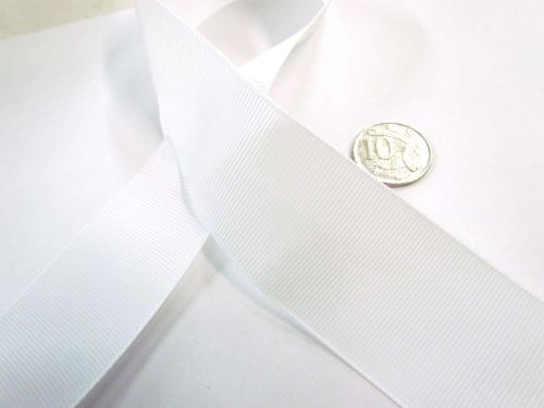 Great value Grosgrain Ribbon 38mm- White available to order online Australia