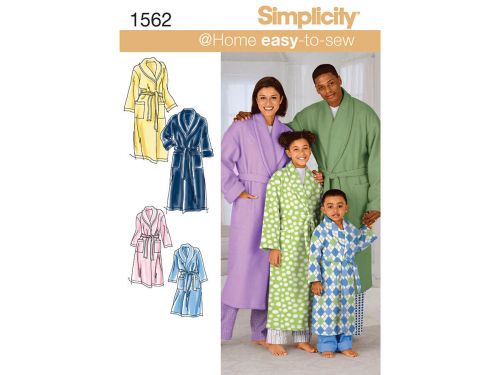 Great value Simplicity Pattern S1562 Child's, Teens' and Adults' Robe and Belt- Size A (XS - L / XS - XL) available to order online Australia