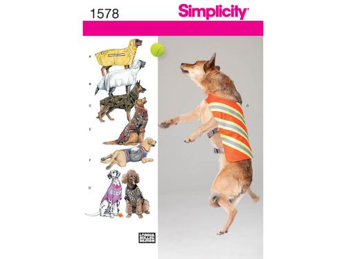 Great value Simplicity Pattern S1578 Large Size Dog Clothes- Size OS (ONE SIZE) available to order online Australia