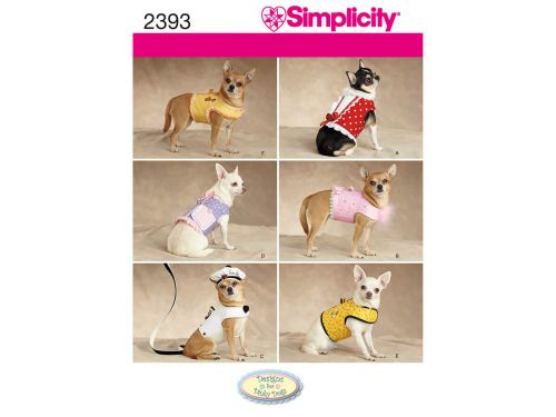 Great value Simplicity Pattern S2393 Dog Clothes- Size A (XXS-XS-S-M) available to order online Australia