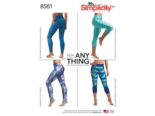 Great value Simplicity Pattern S8561 Women’s Leggings- Size BB (1X-5X) available to order online Australia