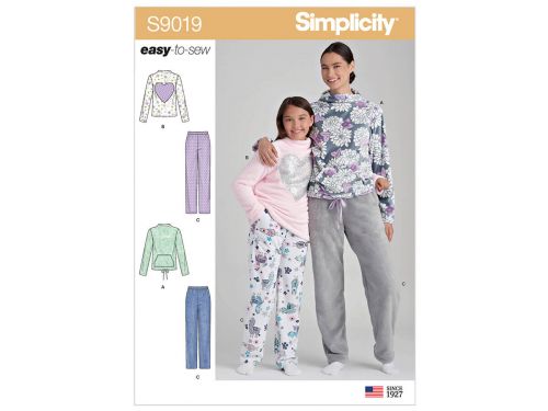 Great value Simplicity Pattern S9019 Girls' & Misses' Loungewear- Size A (S - L / XS - XL) available to order online Australia