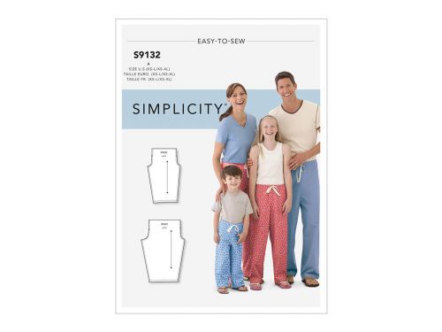 Great value Simplicity Pattern S9132 Unisex Sleepwear- Size A (XS - L / XS - XL) available to order online Australia