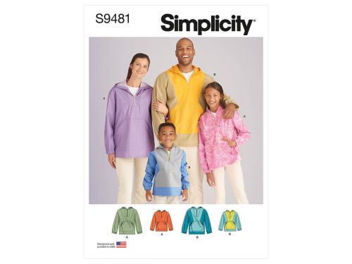 Great value Simplicity Pattern S9481 UNISEX TOP- Size A (XS - L / XS - XL) available to order online Australia