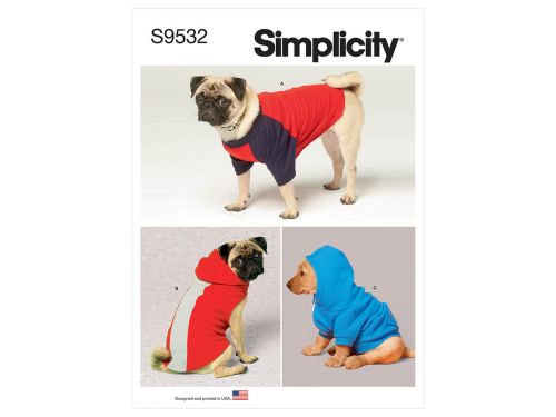 Great value Simplicity Pattern S9532 Pet Clothes- Size A (XS-S-M-L-XL) available to order online Australia