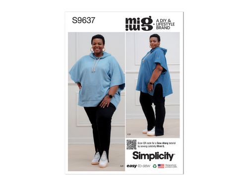 Great value Simplicity Pattern S9637 Women's Hoodies and Leggings by Mimi G- Size W3 (30W-32W-34W-36W-38W) available to order online Australia