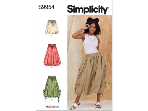 Great value Simplicity Pattern S9954 MISSES' SKIRTS- Size U5 (16-18-20-22-24) available to order online Australia