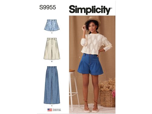 Great value Simplicity Pattern S9955 MISSES' SHORTS AND PANTS- Size Y5 (18-20-22-24-26) available to order online Australia