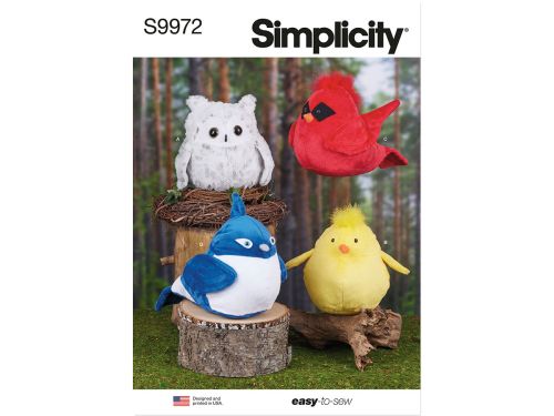 Great value Simplicity Pattern S9972 PLUSH BIRDS- Size OS (ONE SIZE) available to order online Australia