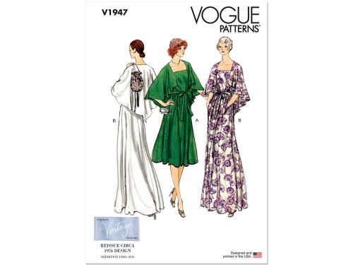 Great value Vogue Pattern VV1947 Misses’ Evening Dress Vintage 1970's- Size Y5 (18-20-22-24-26) available to order online Australia