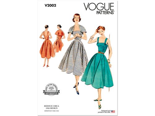 Great value Vogue Pattern V2002 MISSES' DRESS AND CAPELET- Size Y5 (18-20-22-24-26) available to order online Australia