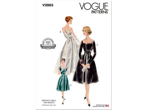 Great value Vogue Pattern V2003 MISSES' DRESS AND PETTICOAT- Size U5 (16-18-20-22-24) available to order online Australia