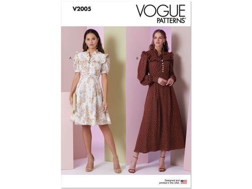 Great value Vogue Pattern V2005 MISSES' DRESS IN TWO LENGTHS WITH SLEEVE VARIATIONS- Size U5 (16-18-20-22-24) available to order online Australia