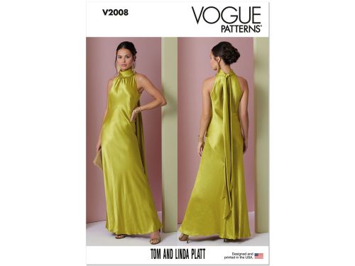 Great value Vogue Pattern V2008 MISSES' DRESS- Size R5(14-16-18-20-22) available to order online Australia