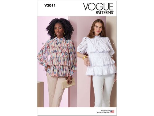 Great value Vogue Pattern V2011 MISSES' TOP WITH SLEEVE VARIATIONS- Size Y5 (18-20-22-24-26) available to order online Australia