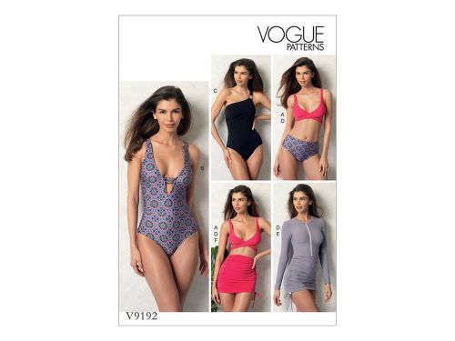 Great value Vogue Pattern V9192 Misses' Wrap-Top Bikini, One-Piece Swimsuits, and Cover-Ups- Size 14-16-18-20-22 available to order online Australia