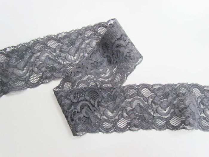Grey stretch lace trim discount