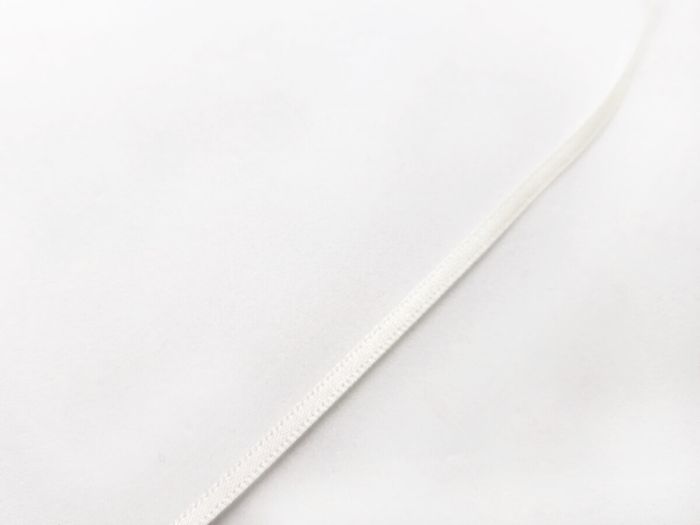 Double Sided Satin Ribbon - White 3mm
