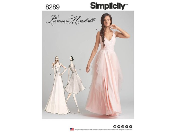 Simplicity Pattern S8289 Women s Special Occasion Dresses Size P5 12 14 16 18 20